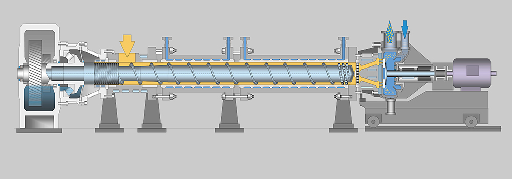 Discharge extruders